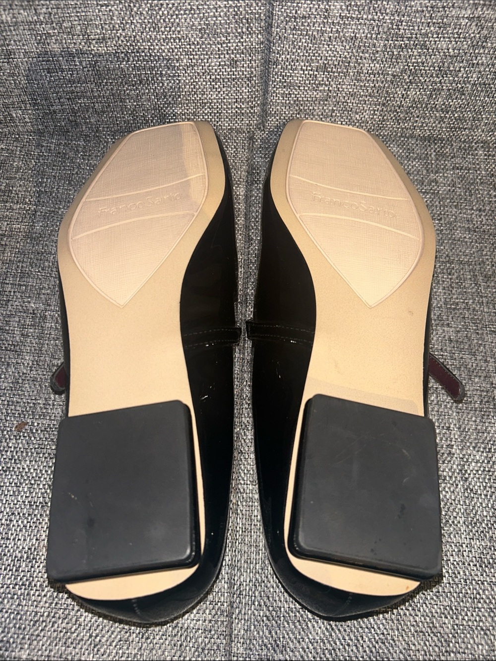 NEW - Franco Sarto Tinsley - Black Patent Mary Jane Flats with Burgundy Lining - Picture 7 of 8